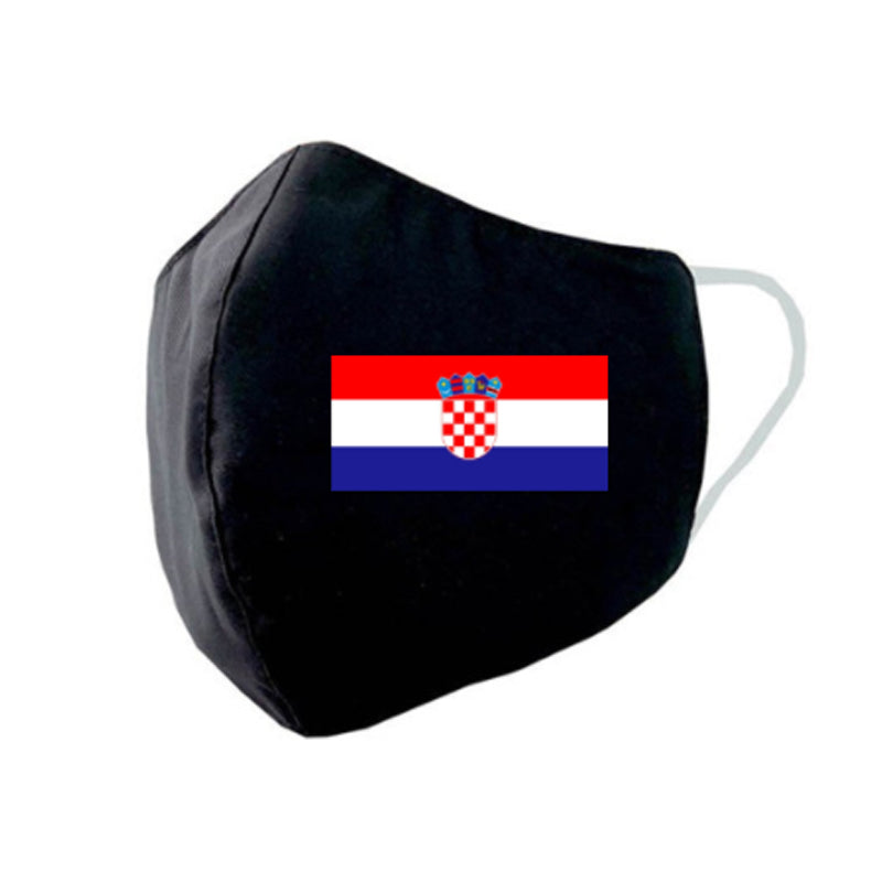 Croatia Flag Face Mask - Navy Blue