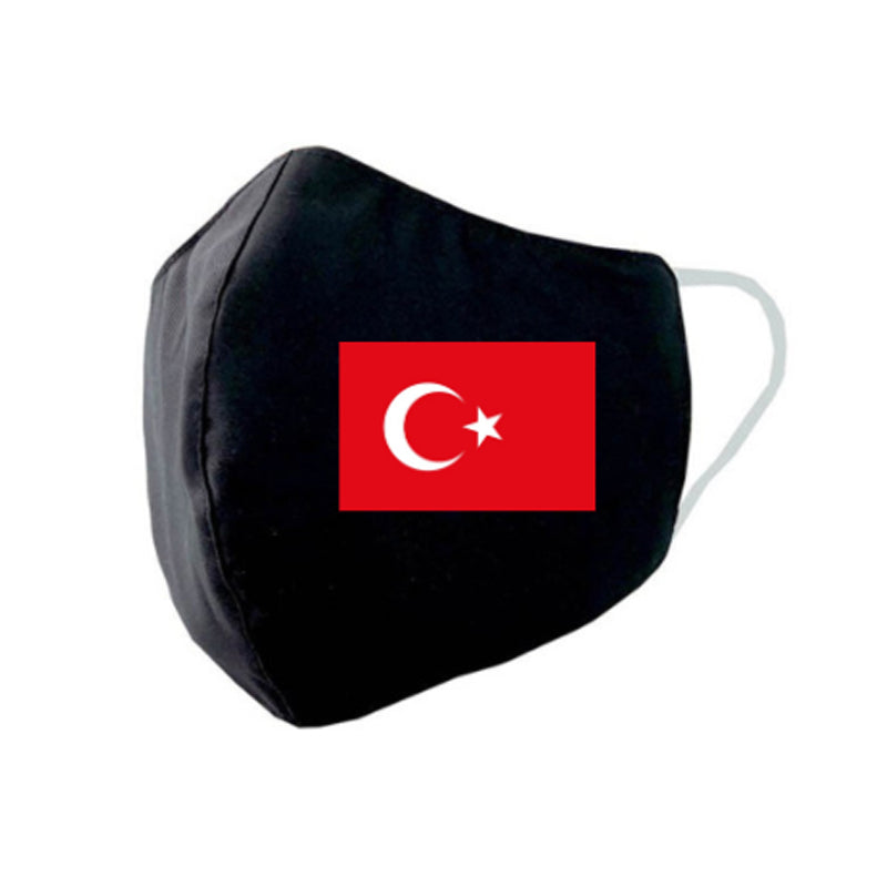 Turkey Flag Face Mask - Navy Blue